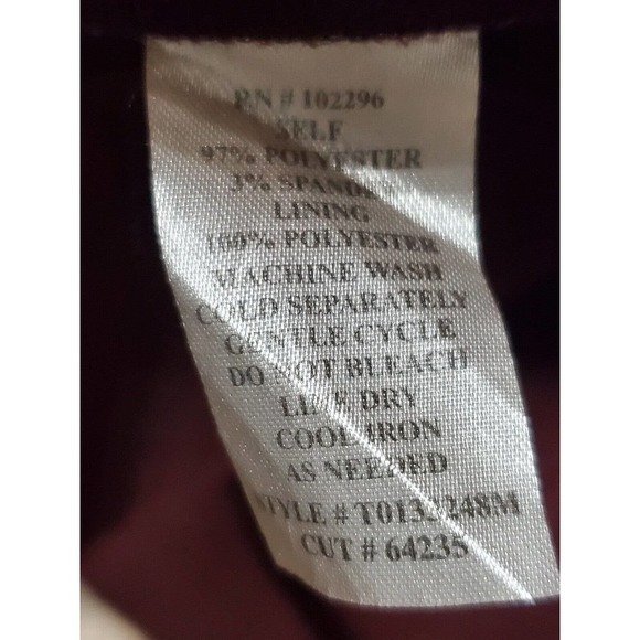 Connected Apparel Womens Maroon Polyester V-Neck Sleeveless Knee Length Dress 12 - Picture 10 of 11